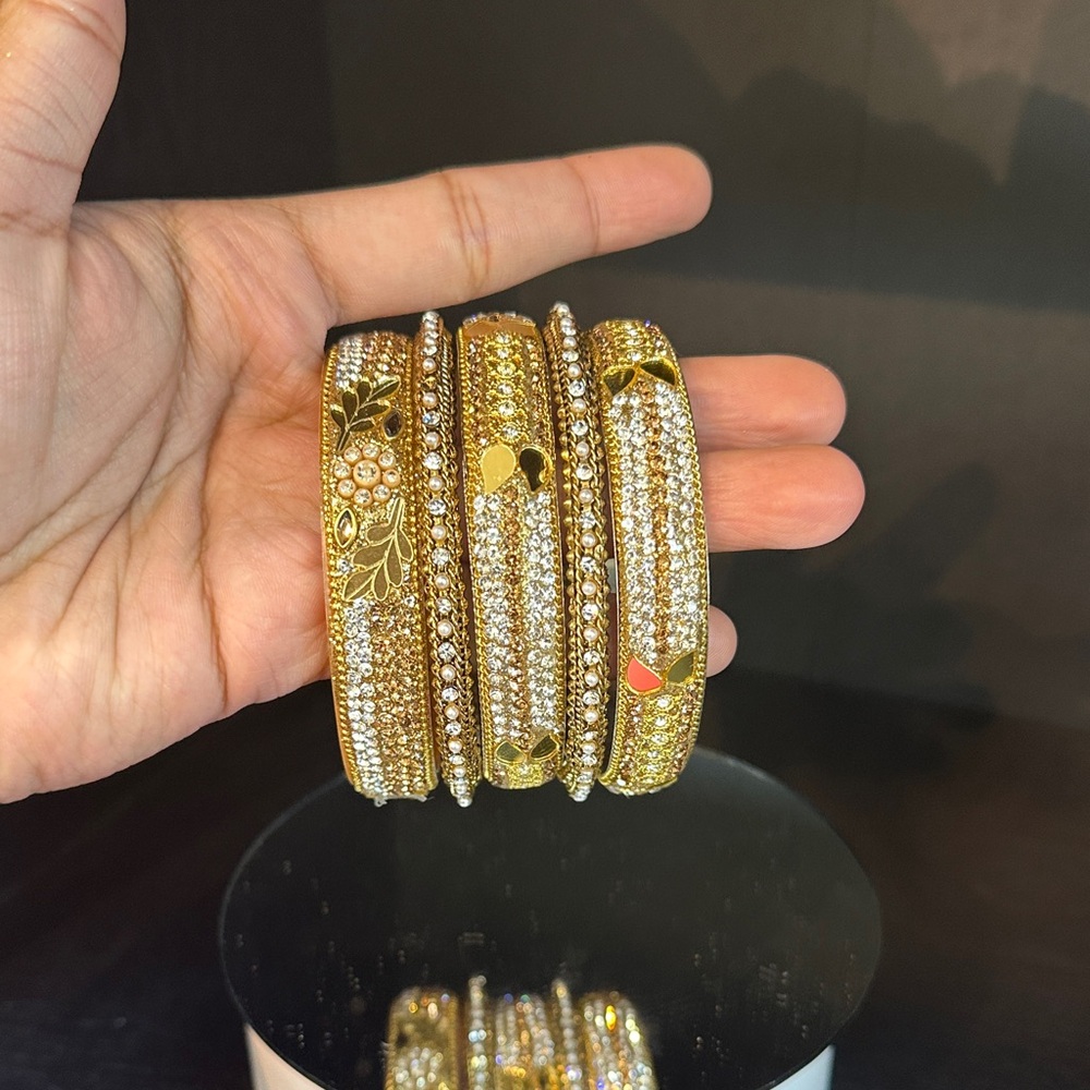 Elegant Gold and Silver Women's Bangle Set